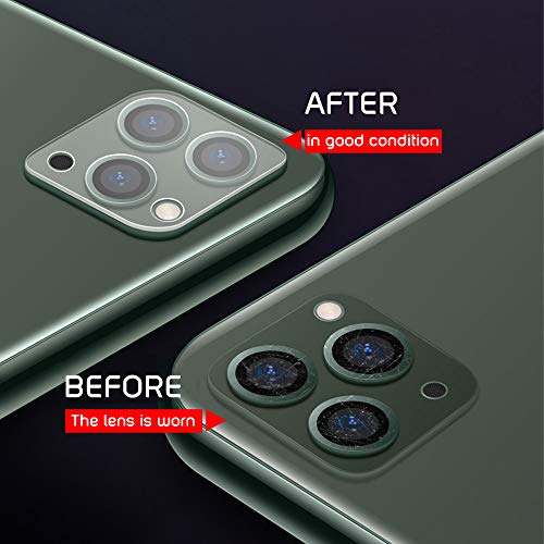 [2 Pack] Camera Lens Protector for iPhone 11 Pro/iPhone 11 Pro Max Tempered Glass Easy Install 9H Hardness HD Clear Definition Scratch Resistant Anti-Fringerprint - Thumbnail 5