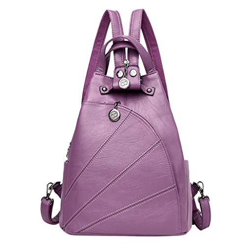 Women Ladies Backpack Retro Travel School Shoulder Tote Handbag Backpack Bags Purple