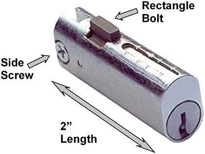 File Cabinet Lock , 2" , Rectangle Bolt, Replacement for 344 HON Chicago 5002LP (KEYING: Keyed Differently)