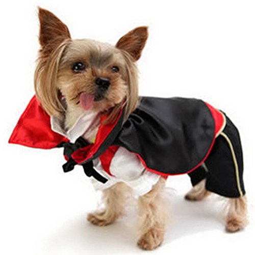 ZUNEA Pet Clothes Apparel for Small Dogs Cats Vampire Doggie Costume Monster Cape Halloween