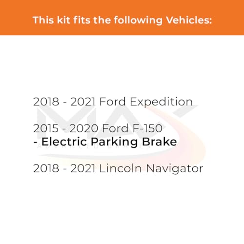 MAX Advanced Brakes - Brake Kit For 2015-2020 Ford F-150 (w/Electric Parking Brake)| Carbon Ceramic Brake and Rotor Kit Front and Rear| OE Replacement Brake Rotors