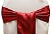 MDS Pack of 50 PCS Wedding Satin Chair sash Chair Decorative Bow Designed Chair Ribbon Ties Back Sash for Wedding Banquet Party, Events Supplies, Home Decorations (7 x 108 Inch, Apple Red)