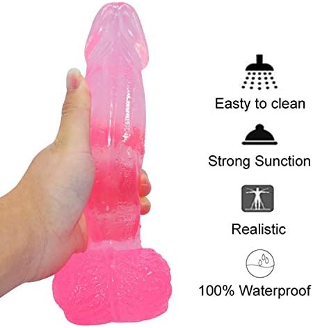 FENGXUWANG 8.86 Inch Ultra-Soft Realistic Toy with Suction Cup for Hands-Free Play,- Fast Shipping - Confidential Delivery - Our Encounter is A Secret - Sex Cordless Bullet Vibe