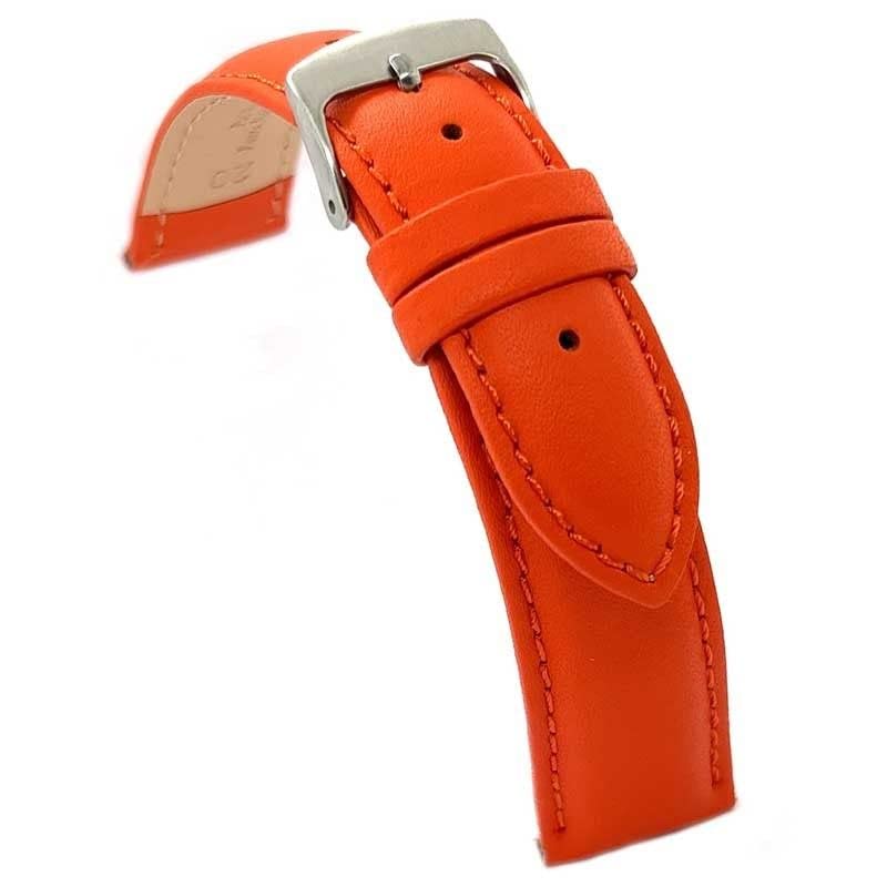 diloy Leather Strap for Classic Watch - Smooth Cowhide Leather with Stitching Padded Stainless Steel Clasp - Sizes 8mm, 10mm, 12mm, 14mm, 16mm, 18mm, 19mm, 20mm, 22mm, 24mm 302