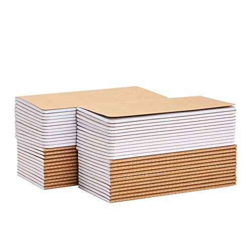 48 Pack H5 Kraft Paper Journal Notebooks Bulk Set, Lined Travel Journal