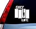Chef Life Decal Vinyl Sticker|Cars Trucks Vans Walls Laptop| WHITE |5 x 4.75 in|CCI724