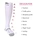 Compression Socks (1 Pair) for Men &Women, Medical Grade,Leg Support and Relief Calf Pain,Prevent Swelling, Best For Athletic Sports, Nurses ,Traffic police& Maternity Pregnancy. (L/XL, white)