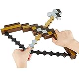 WENHSIN Pixel Mosaic Bow and Arrow Set Plastic Assembled for Kids Birthday Party Pixel Miner Gaming for Minecraft Toys (Brown)