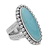 Sterling Silver Split Shank Turquoise Ring For Constant Luck
