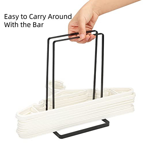 Portable Hanger Organizer Rack，Wire Hanger Stacker Hanger Storage Holder Hanger Caddy for Closet Laundry Dry Cleaning Room