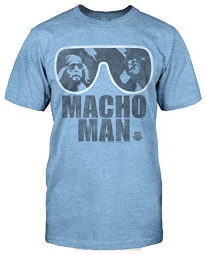 WWE Macho Man Randy Savage old-school design Men's T-shirt, Blue, Small