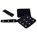 Porcelynne Black Bra Hook and Eye Replacement Closure with Silver Hardware - 3 Rows - 2 1/4