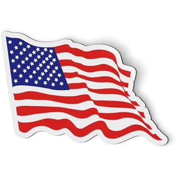 AK Wall Art American Flag Waving USA - Magnet - Car Fridge Locker - Select Size