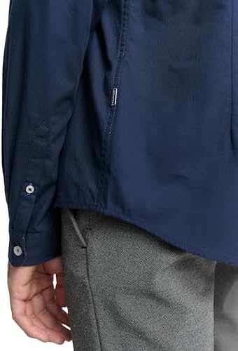 Herren Slim Fit Hemd mit Struktur 1023881, 10302 - Dark Blue, M