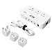 Key Power 240V to 120V Step Down Voltage Converter and International Travel Adapter (Pure White)