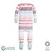 Burt's Bees Baby, Baby Girls,Sleeper Pajamas, Zip Front Non-Slip Footed Sleeper PJs, 100% Organic Cotton, Desert Stripe, 24 Months