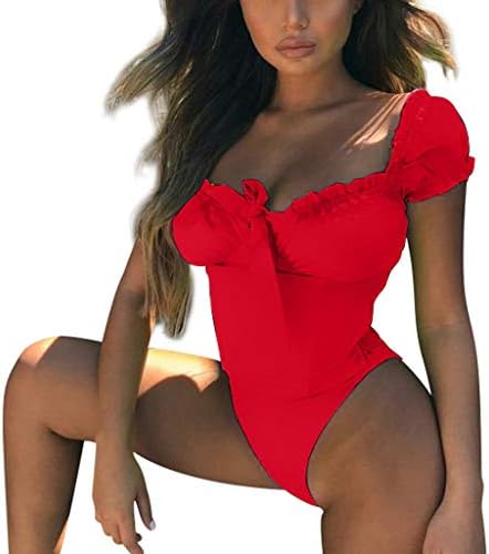 POIUDE Sell Women's Padded Push up Ruffled Two Piece Swimsuits Tummy Control Bathing Suits Swimwear Bikini Swimsuits