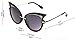 GAMT New Fashion Round Cateye Mirrored Sunglasses For Women Classic Style Black Frame Grey Lens