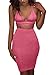 Sunfury Juniors Two Piece Outfits for Women Fall 2017 Sequin Romper Skirt Set Rosy Medium