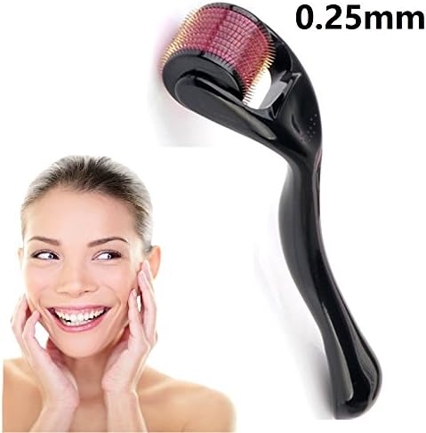 Home Use 540 Titanium Microneedle Derma Roller Needle Skin Care, 0.25 mm (Black purple)