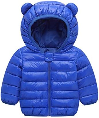 Smiela Kids Winter Warm Lightweight Down Jacket Cotton Lining Padded Hooded Coat Outerwear