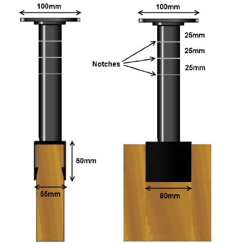 Ll4 Loft Lifter Flooring Legs Adjustable Loft Insulation Legs