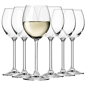 KROSNO Copas de Vino Blanco | Conjunto 6 Piezas | 250 ML | Colección Venezia | Perfectos para Uso en Casa, Restaurante y en Fiestas | Apto para Lavavajillas