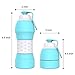GITKARL Collapsible Water Bottle, Travel Accessories,Lightweight Silicone Travel Mug,[BPA Free] [FDA Approved] - Blue