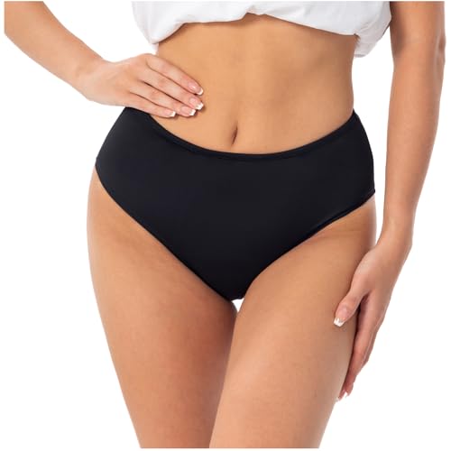 DONGTATA Menstrual Bikini Panties Waterproof Seamless Anti Leak Comfortable for Swimming Pool Beach Women and Teens - Black