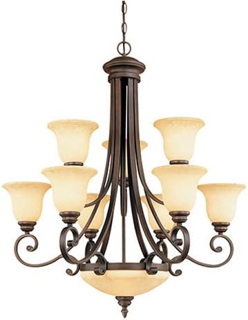 Millennium Lighting 1211-RBZ Oxford 11-Light Chandelier in Rubbed Bronze