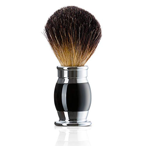 Professional Shaving Brush with Shaving Stand Made from 100% Pure Badger Bristles and Resin Handle