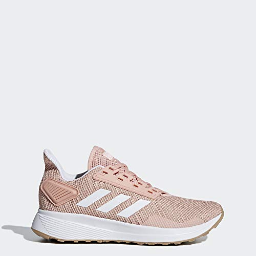 adidas Women's Duramo 9 Running Shoe, dust Pink/White/Clear Orange, 8 M US