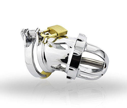 Hetam Male Chastity Device with Urethra Catheter,Cock Cage,Penis Ring,Chastity Belt,Men's Virginity Lock,Adult Game,Cock Ring,A199