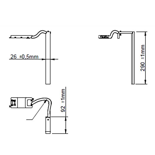 Wonderlamp Amaya Wandlamp, LED, 6 W, chroom, 29 x 25 x 29 cm - Afbeelding 7