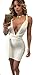 Mojessy Women's Sexy Multi Wear Bodycon Bandage Tank Midi Party Dress Clubwear Medium White