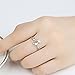 Hosaire Ring Cute Cat Ring Sliver Plated Elegant Open Adjustable Ring for Women Lady