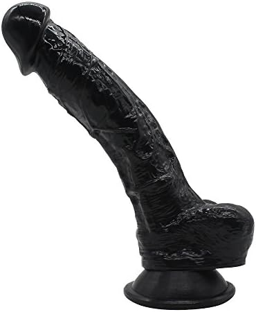 Sibake 9.0 Inch Realistic Lifelike Black Huge Tools for Women Silicone Tools with Suction Cup