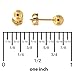 14k Yellow Gold Ball Stud Earrings, 4 Millimeters