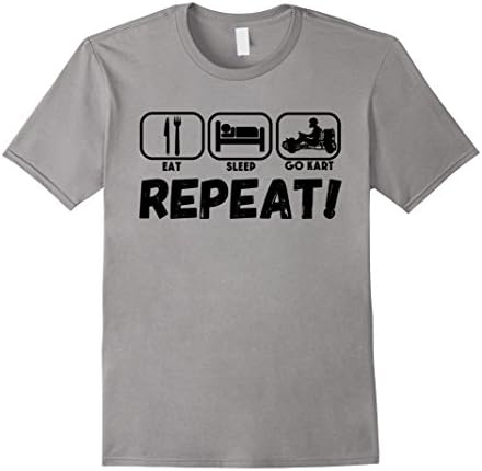 Men's Funny Go Kart Cart Racing Car T-shirts Tees Shirts Large Slate
