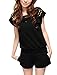Allegra K Women Studs Decor Elastic Waist Casual Jersey Romper Shorts