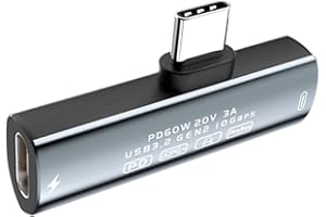 Beuiouer 2 in 1 USB-C Splitter Cable Type C to Dual Type-C PD60W Fast Charge 10Gbps Data Transfe