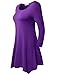 BELAROI Plus Size Tops for Women Fall Tunic Tops to Wear with Leggings 3/4 Sleeve Casual Swing Loose T Shirts Blouse(3X, Deep Purple)