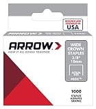 Arrow Fastener 606 Wide Crown Swingline Heavy Duty 3/8-Inch Staples, 1,000-Pack