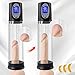 Rechargeable Automatic Penis Vacuum Pump with 4 Suction Intensities for Stronger Bigger Erection, Male Enhancement Pump Enlarger Adult Sex Toys with LCD Screen & Clear Cylinder for Easy Viewing