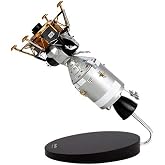 Apollo Command Module with Lunar Excursion Module LEM Model Scale 1/48 | handcrafted mahogany wood, painted, space model, desktop display, collector gift