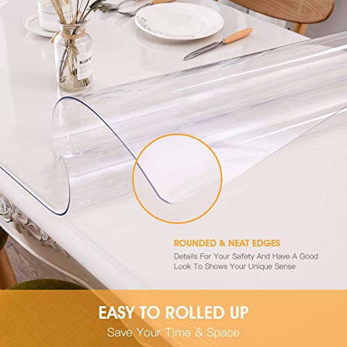 Hewaba 1.5mm Thick Clear Table Cover Protector 24 x 36 Inch Rectangle
