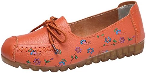 Dunacifa Women Casual Shoes Floral Soft Bottom Outdoor Flat Lightweight Peas Boat Shoes Loafers Shoes