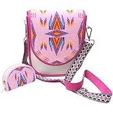 La Vivia Handmade Beaded Handbag, Native American Style Crossbody bag, Czech Glass Beads Shoulder Bag, Unisex Handbag.