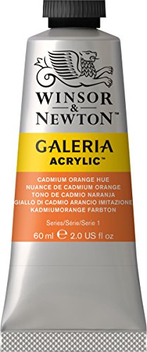 Winsor & Newton Galeria Acrylic Paint, 60ml tube, Cadmium Orange Hue