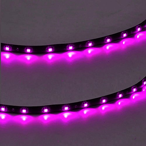 Etopars 5 X Purple 12V 15 Led 30cm Car Auto Vehicle Grille Flexible Waterproof Underbody Light Strip